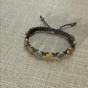 Catholic icons religious jewelry saints Elegant Gold and Silver Women's Bracelet